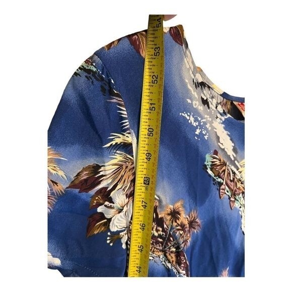 Hilo‎ Hattie Blue Hawaii Blue Small maxi dress Gown Party Boho Vacation Beach - Picture 9 of 10